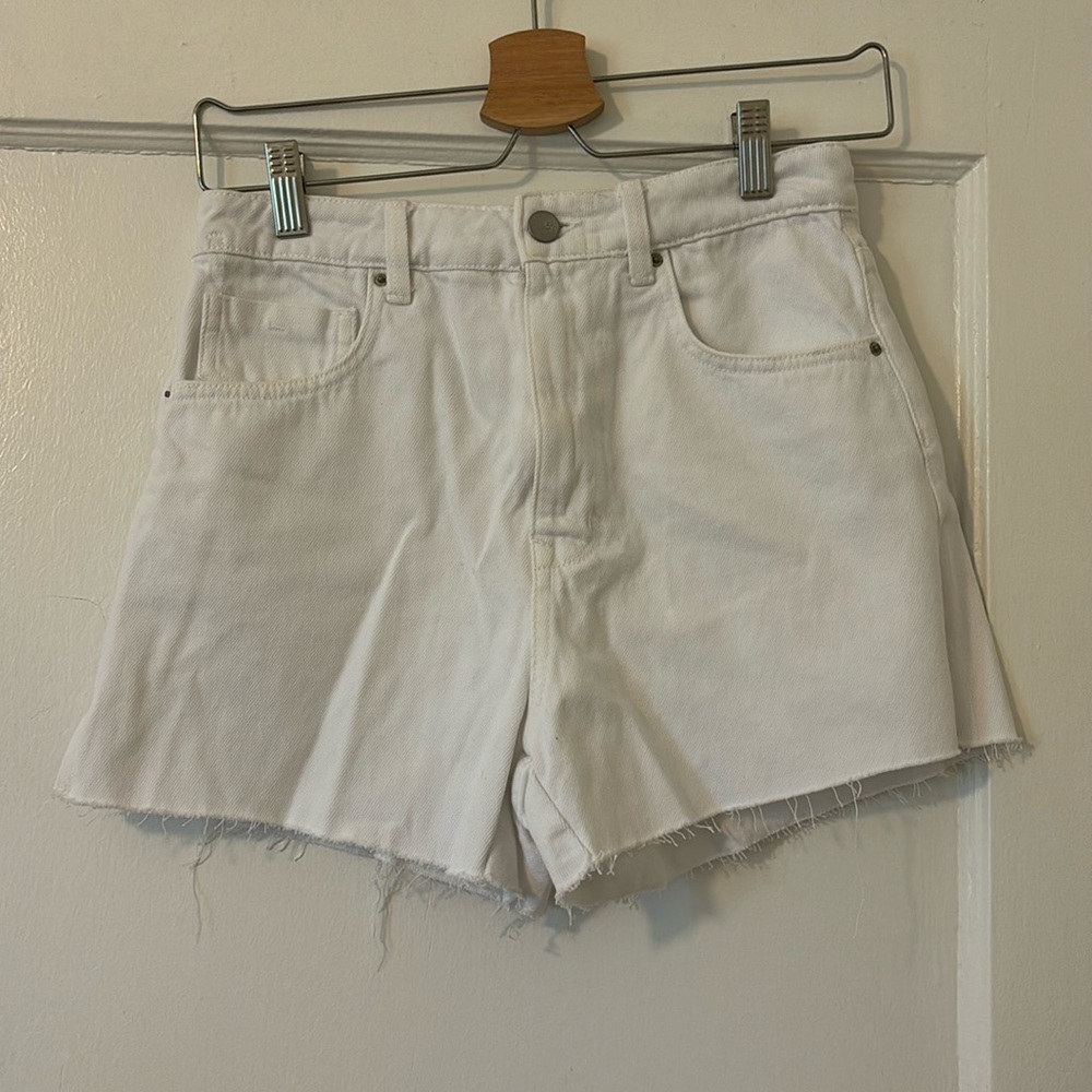 Zara high-rise jean shorts